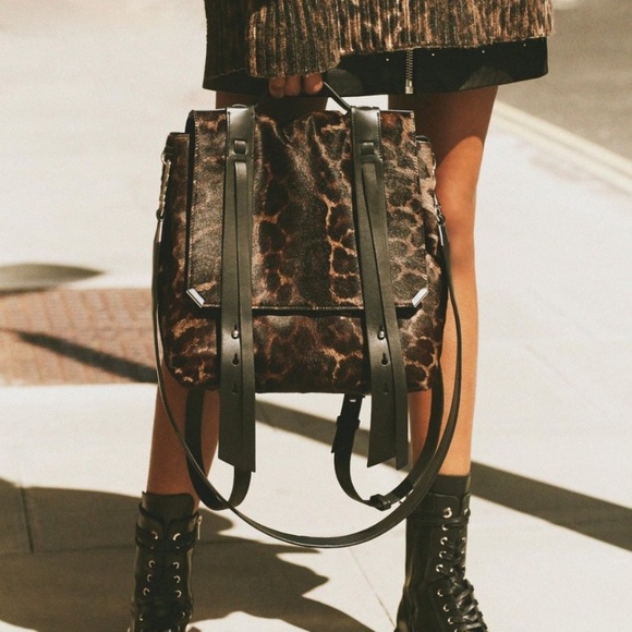 All Saints Handbags - 🖤NWT ALLSAINTS Kim Calf Hair Leather Backpack